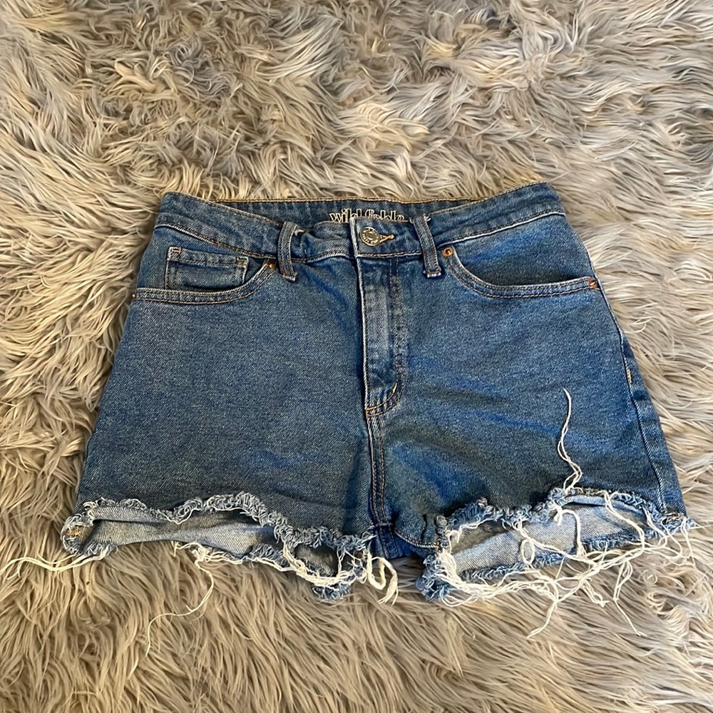 Size 4 distressed jean shorts